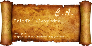 Czitó Alexandra névjegykártya